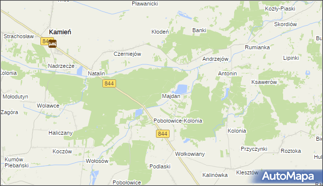 mapa Majdan gmina Żmudź, Majdan gmina Żmudź na mapie Targeo