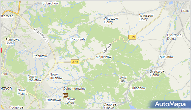 mapa Modliszów, Modliszów na mapie Targeo