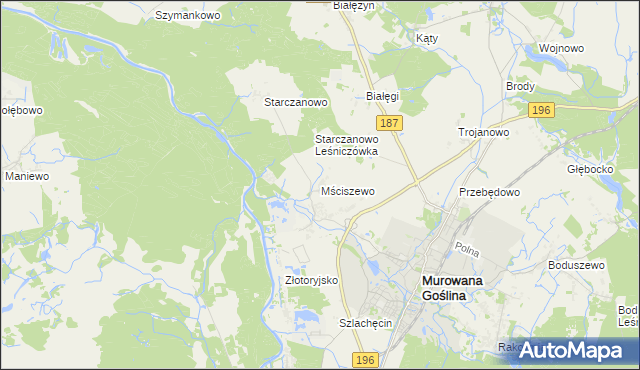 mapa Mściszewo, Mściszewo na mapie Targeo