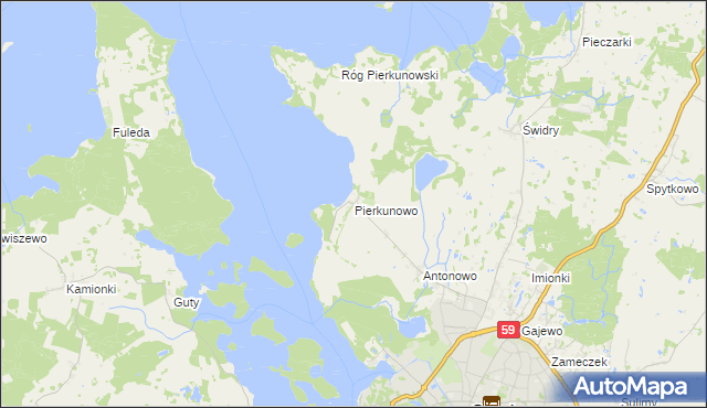 mapa Pierkunowo, Pierkunowo na mapie Targeo