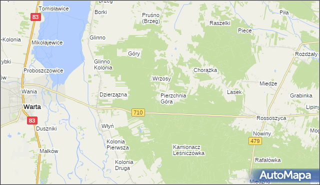 mapa Pierzchnia Góra, Pierzchnia Góra na mapie Targeo