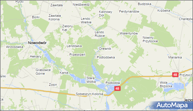 mapa Podlodówka, Podlodówka na mapie Targeo