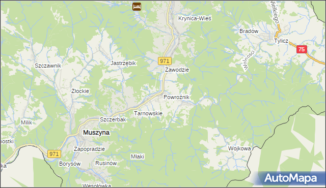 mapa Powroźnik, Powroźnik na mapie Targeo