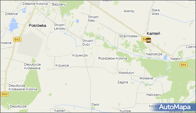 mapa Rożdżałów-Kolonia, Rożdżałów-Kolonia na mapie Targeo