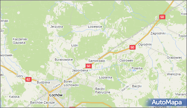 mapa Samotrzask Gajówka, Samotrzask Gajówka na mapie Targeo