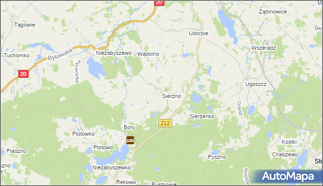 mapa Sierzno, Sierzno na mapie Targeo