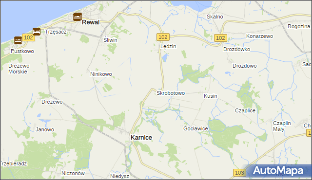 mapa Skrobotowo, Skrobotowo na mapie Targeo