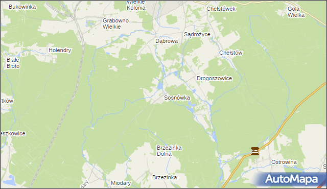 mapa Sosnówka gmina Twardogóra, Sosnówka gmina Twardogóra na mapie Targeo