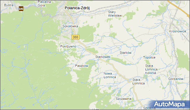 mapa Starkówek, Starkówek na mapie Targeo