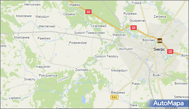 mapa Sułocin-Teodory, Sułocin-Teodory na mapie Targeo
