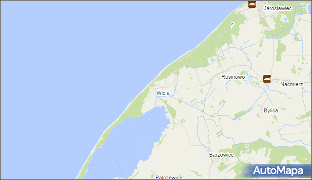 mapa Wicie gmina Darłowo, Wicie gmina Darłowo na mapie Targeo