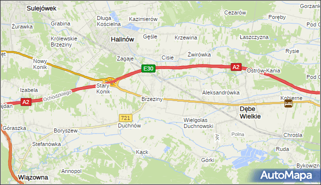 mapa Wielgolas Brzeziński, Wielgolas Brzeziński na mapie Targeo