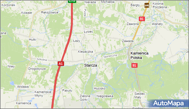 mapa Własna, Własna na mapie Targeo