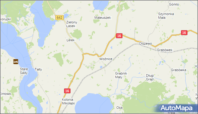 mapa Woźnice, Woźnice na mapie Targeo