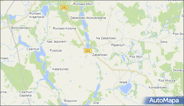 mapa Zabartowo, Zabartowo na mapie Targeo