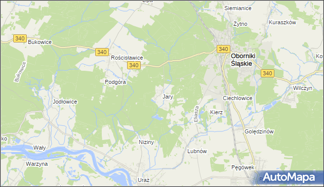 mapa Jary, Jary na mapie Targeo