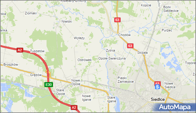mapa Opole-Świerczyna, Opole-Świerczyna na mapie Targeo