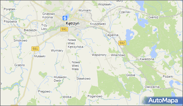 mapa Wajsznory, Wajsznory na mapie Targeo