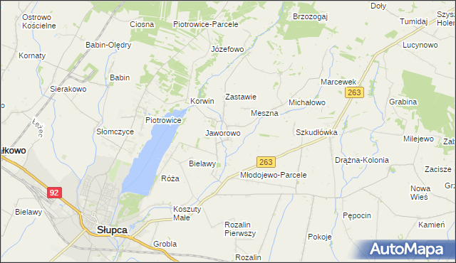 mapa Młodojewo, Młodojewo na mapie Targeo