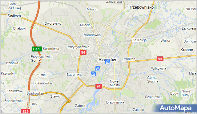mapa Rzeszów, Rzeszów na mapie Targeo
