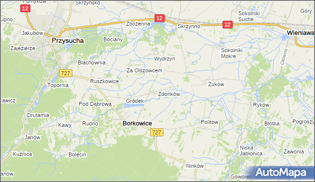 mapa Zdonków, Zdonków na mapie Targeo