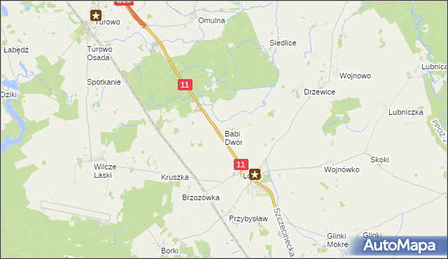 mapa Babi Dwór, Babi Dwór na mapie Targeo