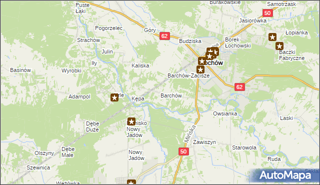 mapa Barchów, Barchów na mapie Targeo