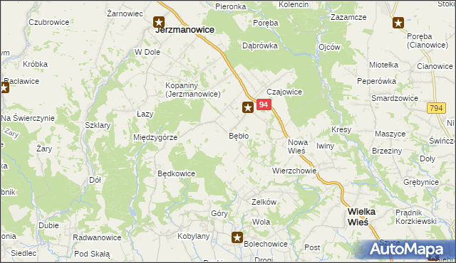 mapa Bębło, Bębło na mapie Targeo