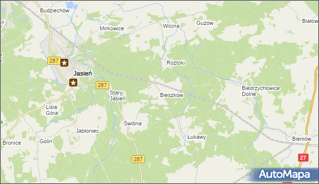 mapa Bieszków, Bieszków na mapie Targeo