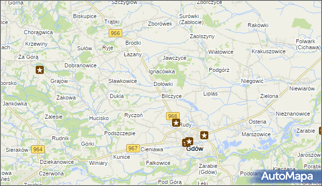 mapa Bilczyce, Bilczyce na mapie Targeo