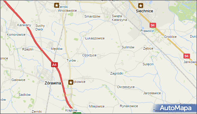 mapa Bogusławice gmina Siechnice, Bogusławice gmina Siechnice na mapie Targeo