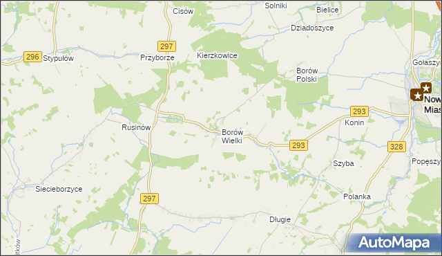 mapa Borów Wielki, Borów Wielki na mapie Targeo