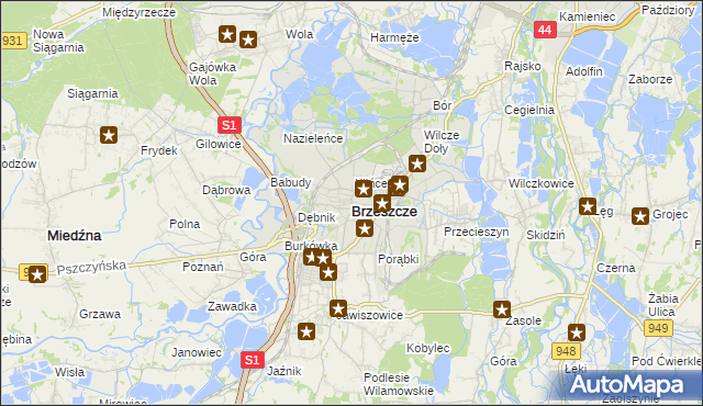 mapa Brzeszcze, Brzeszcze na mapie Targeo