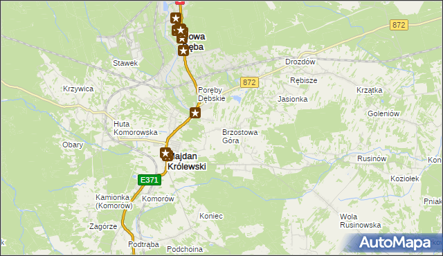 mapa Brzostowa Góra, Brzostowa Góra na mapie Targeo