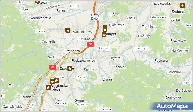 mapa Brzuśnik, Brzuśnik na mapie Targeo