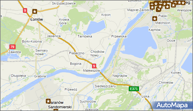 mapa Chodków Stary, Chodków Stary na mapie Targeo