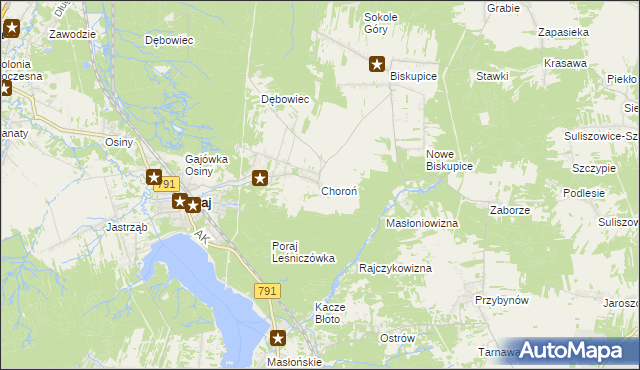 mapa Choroń, Choroń na mapie Targeo