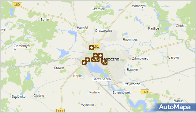 mapa Choszczno, Choszczno na mapie Targeo