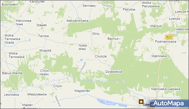 mapa Chutcze, Chutcze na mapie Targeo