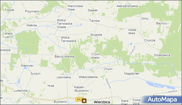 mapa Chylin Wielki, Chylin Wielki na mapie Targeo