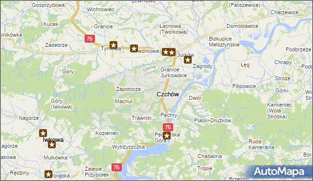 mapa Czchów, Czchów na mapie Targeo