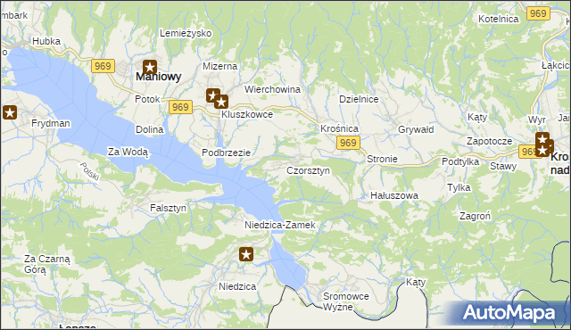 mapa Czorsztyn, Czorsztyn na mapie Targeo