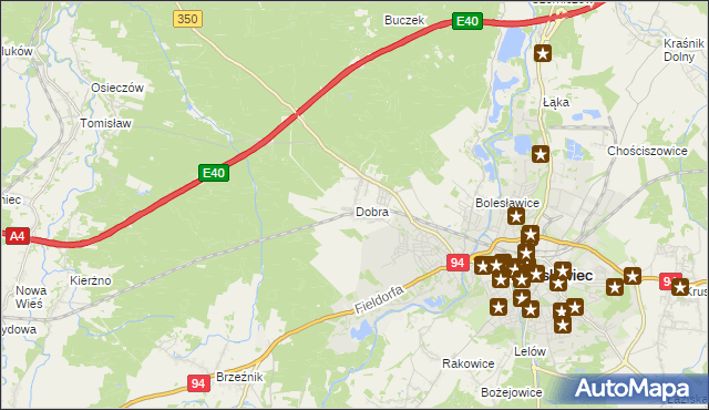 mapa Dobra gmina Bolesławiec, Dobra gmina Bolesławiec na mapie Targeo