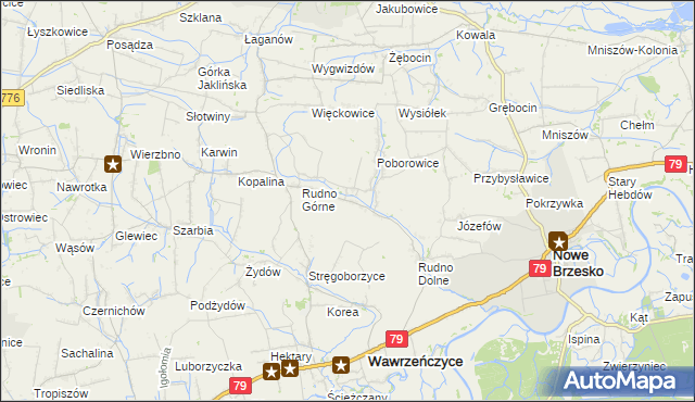 mapa Dobranowice gmina Igołomia-Wawrzeńczyce, Dobranowice gmina Igołomia-Wawrzeńczyce na mapie Targeo