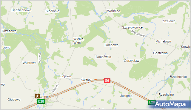 mapa Dochówko, Dochówko na mapie Targeo