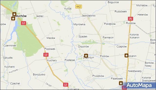 mapa Dojutrów, Dojutrów na mapie Targeo