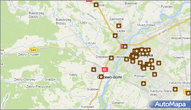 mapa Drężewo, Drężewo na mapie Targeo