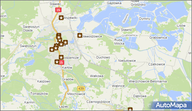 mapa Duchowo, Duchowo na mapie Targeo