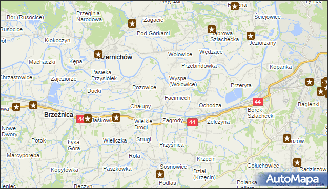 mapa Facimiech, Facimiech na mapie Targeo