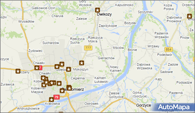 mapa Gierlachów, Gierlachów na mapie Targeo